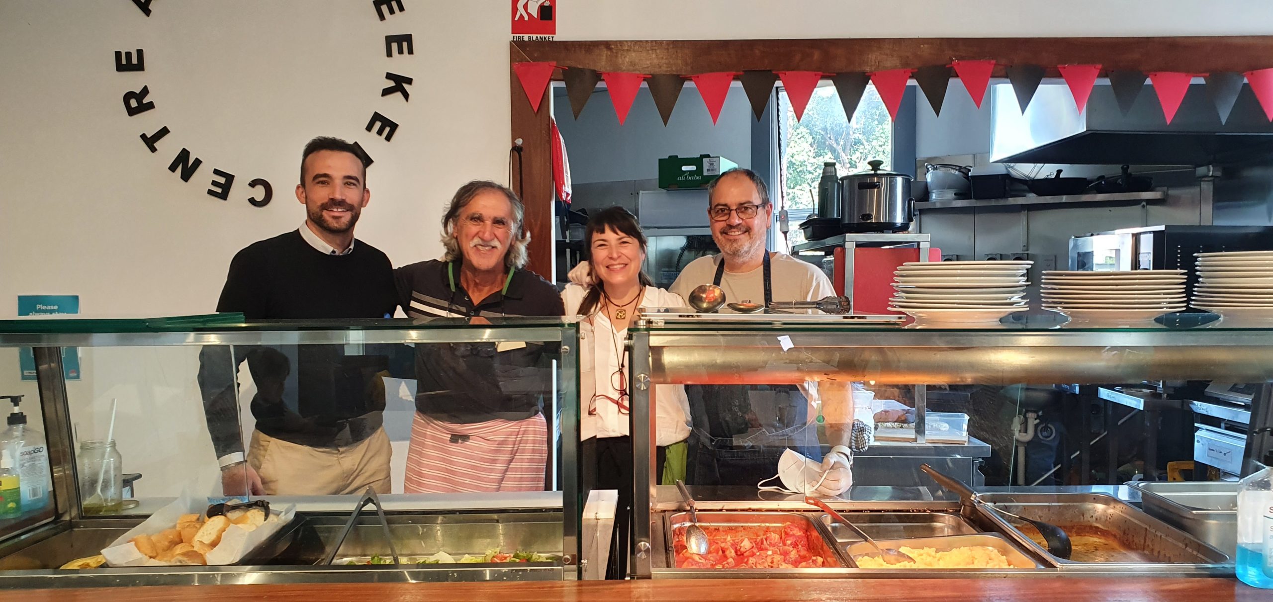 Volunteers serving hot lunches at the Asylum Seekers Centre